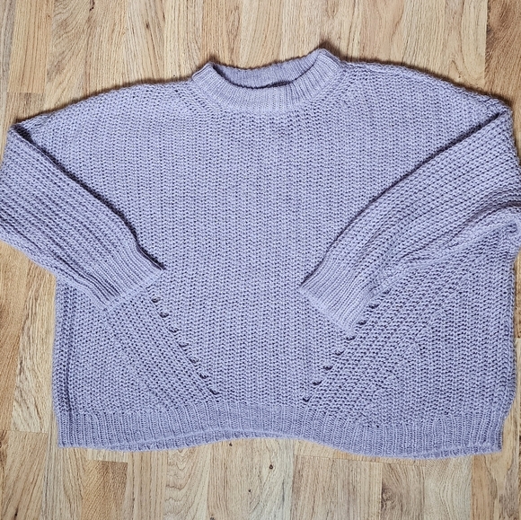 American Eagle Cozy Knit Lavender Sweater in Lavender Oversize XL - Picture 2 of 8